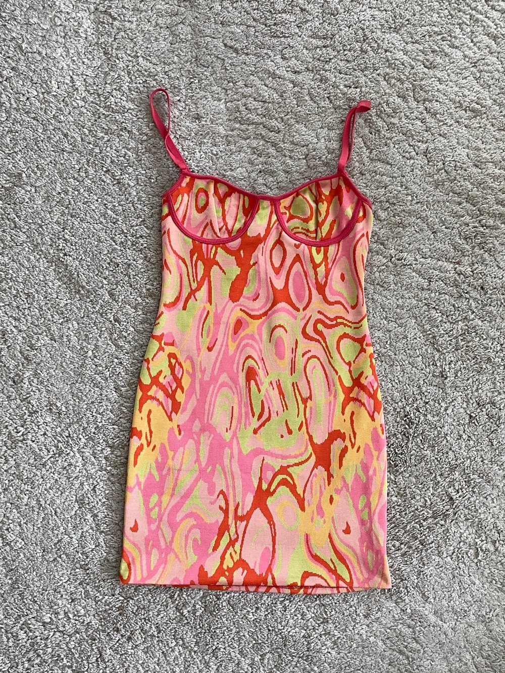 Neon Swirl Mini Dress